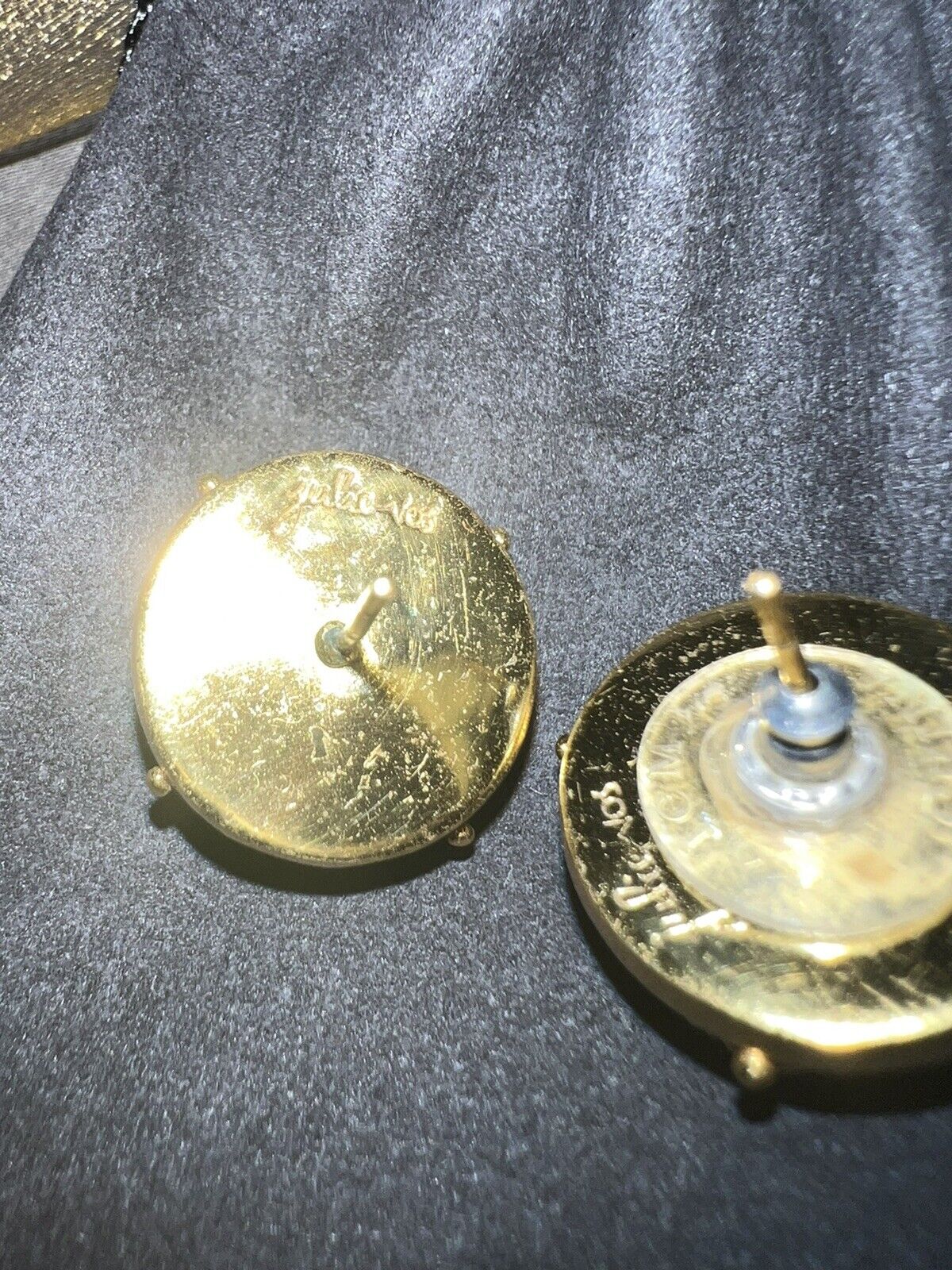 RESERVED Julie Vos Labradorite And 24k Plated Gold Statement Earrings Wow