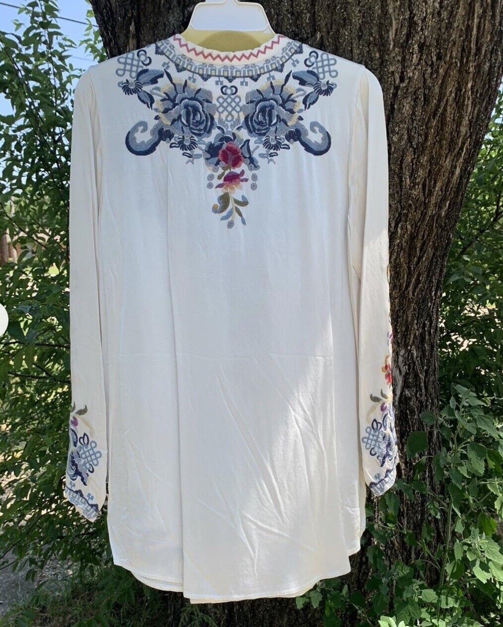 NEW Johnny Was Kimono Wrap SZ S SMALL Silky Soft W/ Embroidery OVERSIZED NWOT