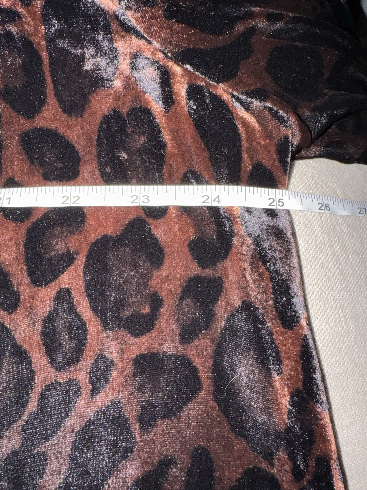 Johnny Was 2Pc Set XL Velvet Long Kimono & Romper Jumper Leopard $830 Retail Johnny Was