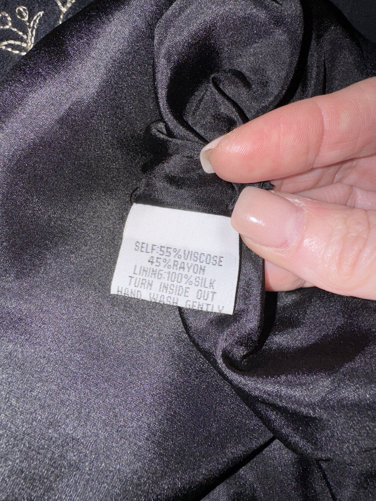 Johnny Was $490 L Large Black & Gold Sequin Kimono Jacket Tiger Silk Lined Johnny Was