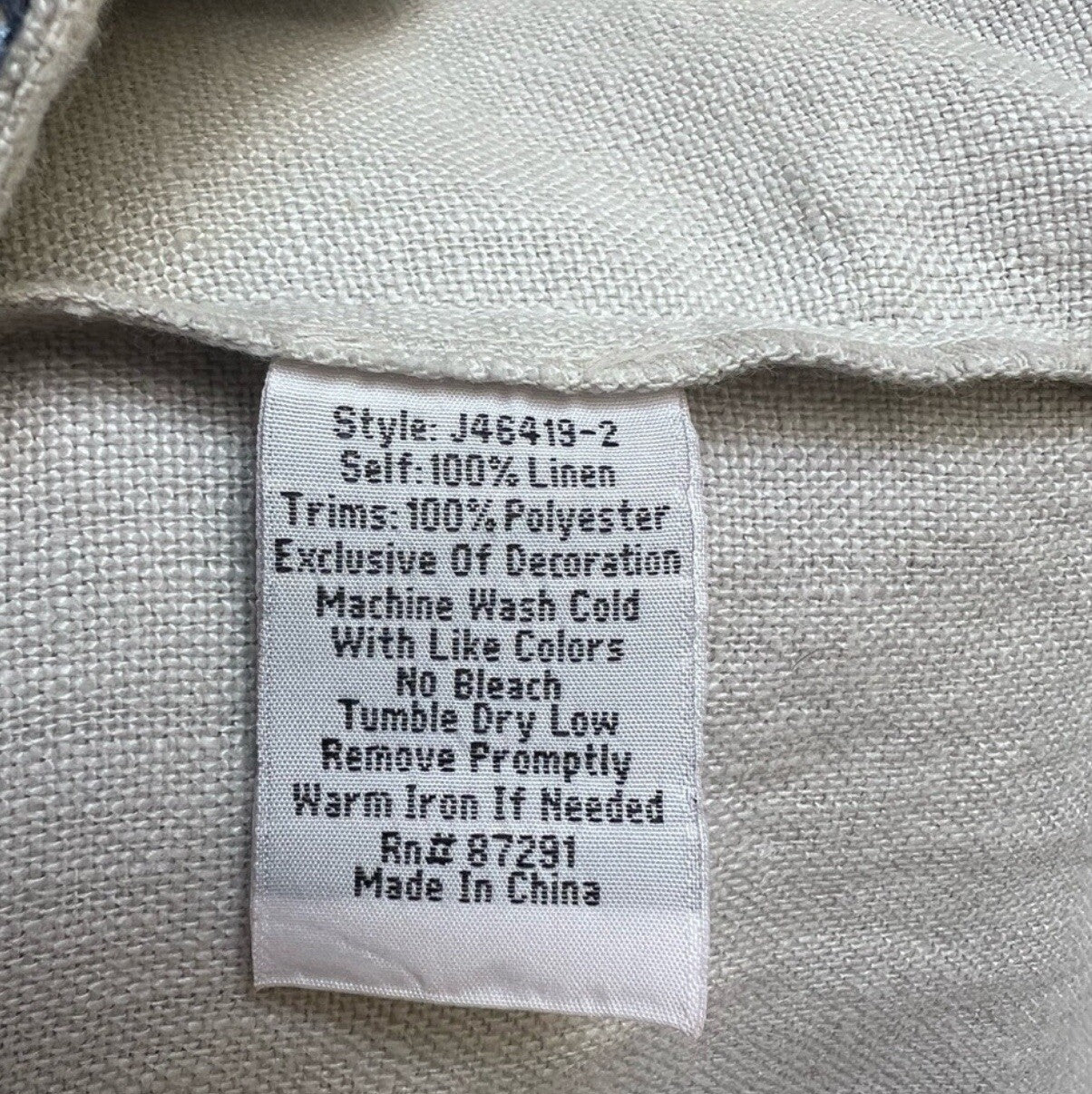 Johnny Was Grey XL Long Kimono Duster Coat Embroidery Linen MISSING BELT Johnny Was