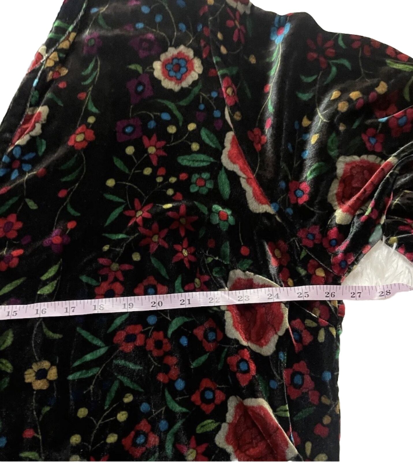 Johnny Was Sz 3X 3XL Velvet Floral Long Sleeve Button Up Top or Kimono