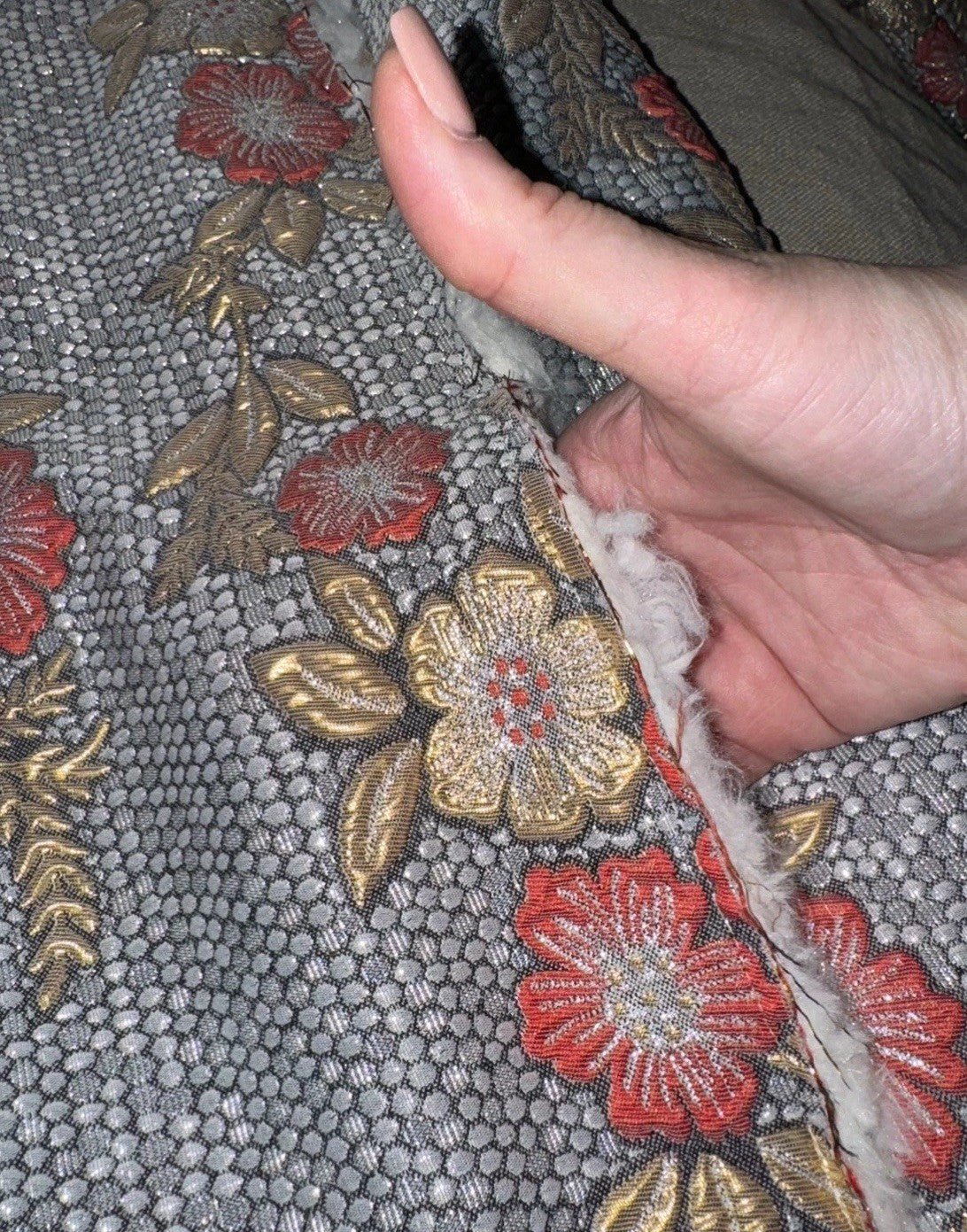 Johnny Was XXL Plus Faux Fur Sherpa Coat Jacket Silver & Pink Shearling Tassels Johnny Was