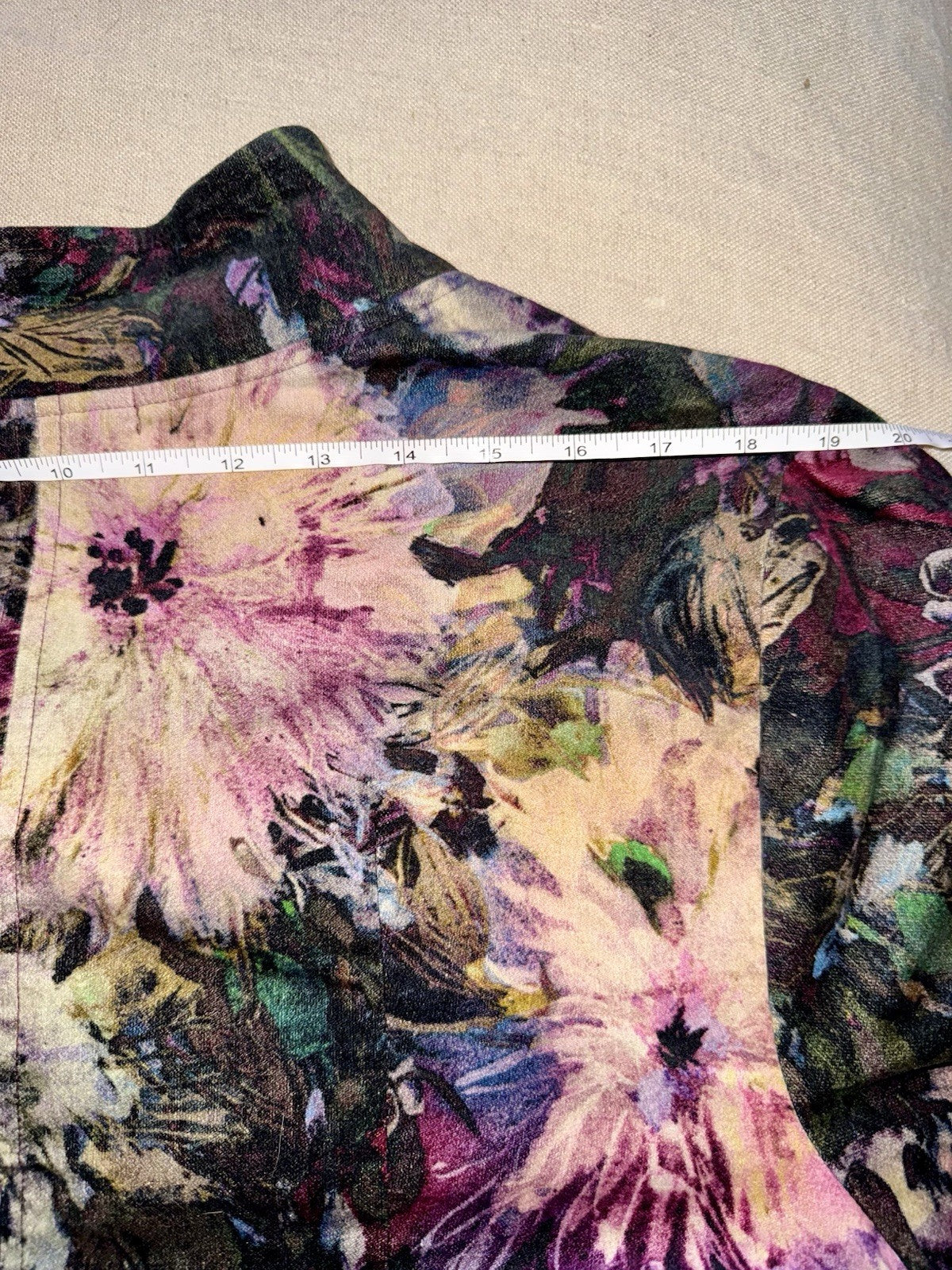 Johnny Was L Purple & Mauve Velour Military Jacket Trench Coat Silk Lined Johnny Was