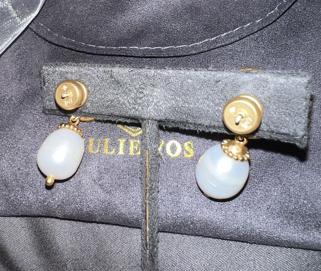 Julie Vos Real Pearl And 24k Gold Earrings Dangle Drop