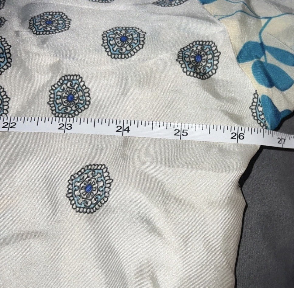 Johnny Was L Large 100% Silk Kimono Lightweight Cool Jacket Wrap Cardigan BOHO Johnny Was