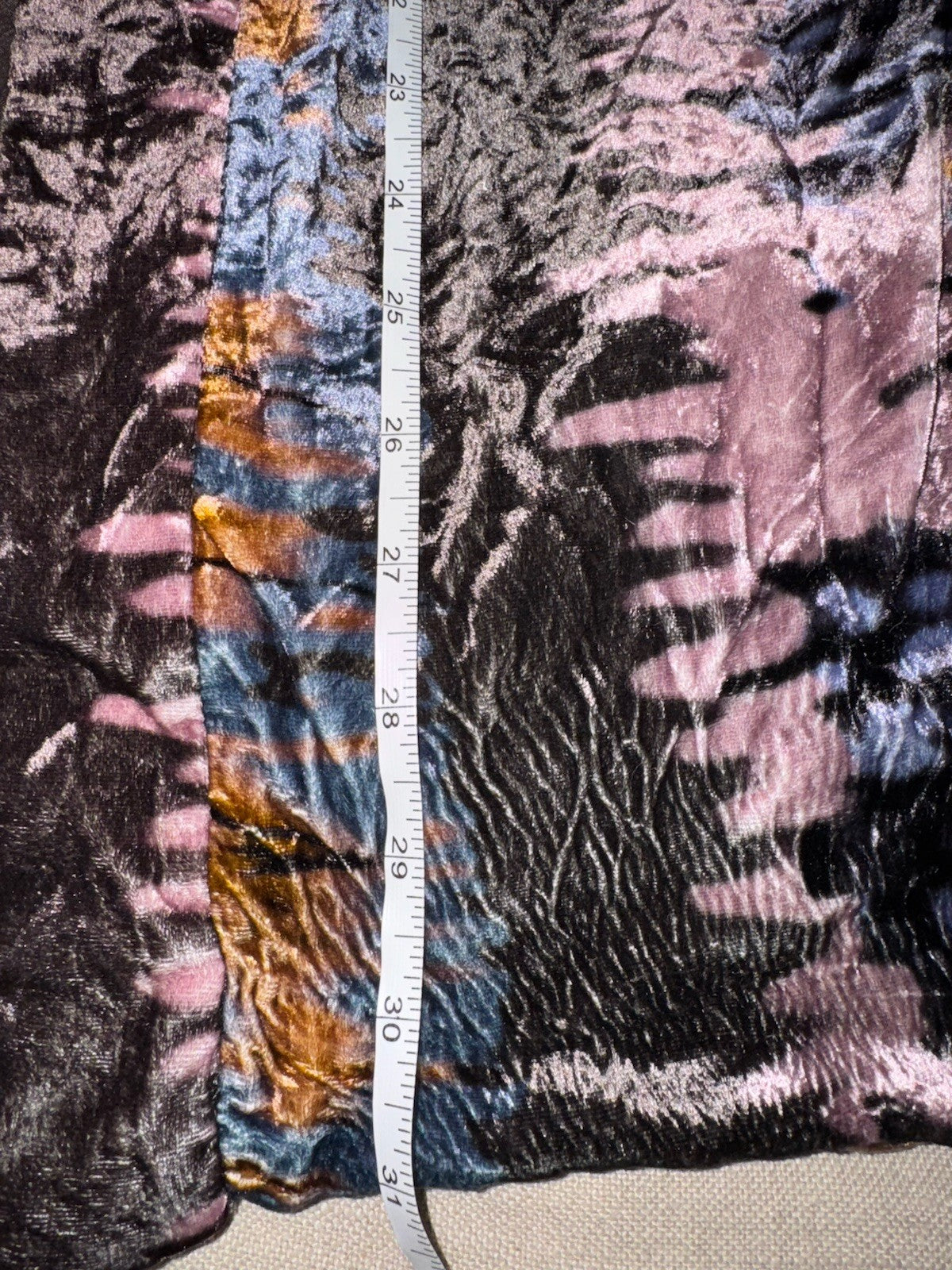 Johnny Was M Velvet Silk Lined Kimono Wrap Jacket Purple Blue Gold Artsy BOHO Johnny Was