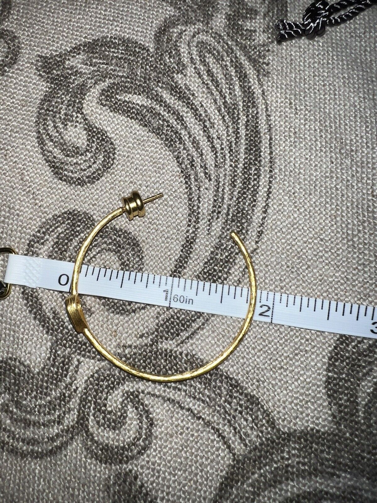 NEW Julie Vos New Pave CZ Heart 1.75” Hoop Earrings 24k Gold Plate NWT