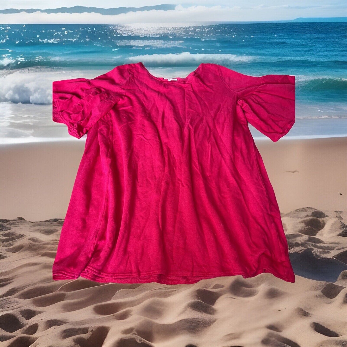 Bryn Walker M Medium Pink Babydoll Dress Or Top OVERSIZED French Terry Bryn Walker