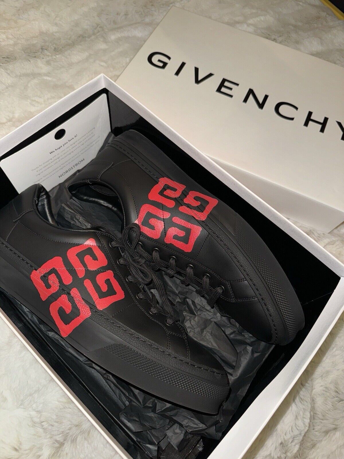 Givenchy x Josh Smith Black &Red City Sport Sneaker New Mens 13 (46) Nordstrom