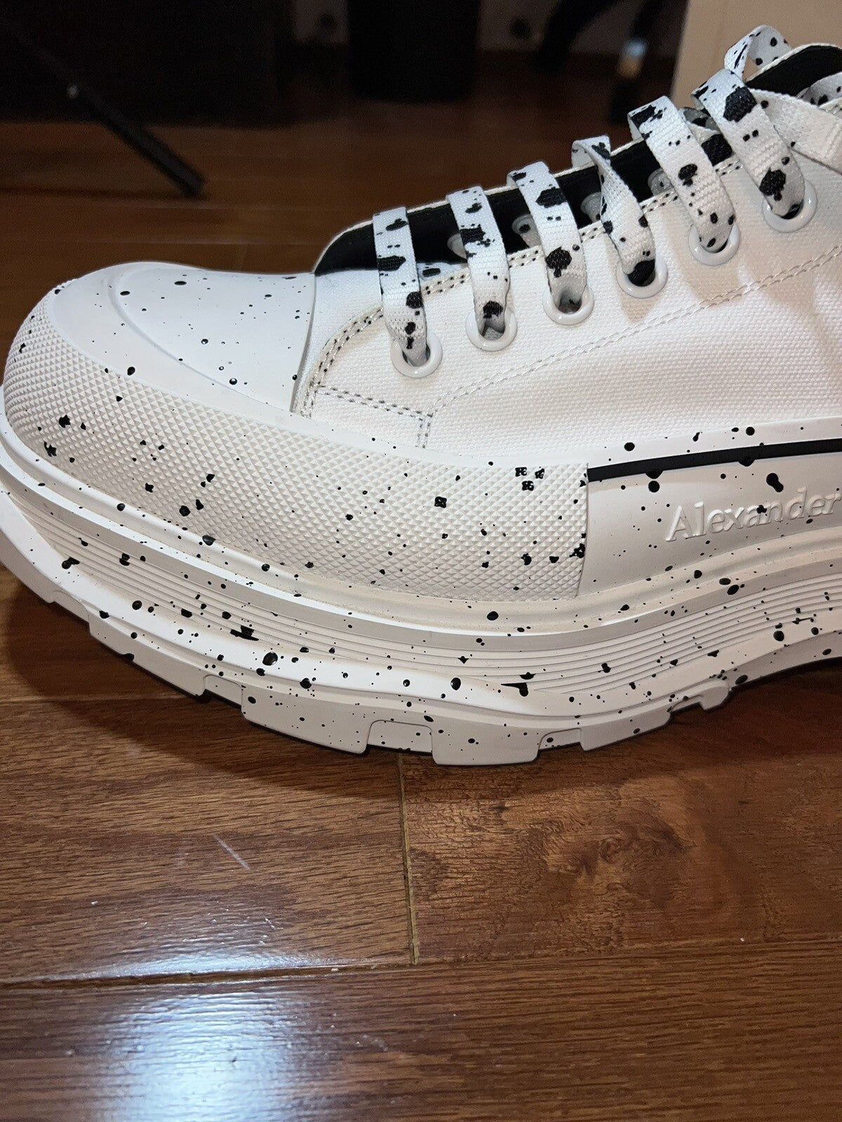 Alexander McQueen Tread Slick Speckled Sneakers  Retail $720 sz 49 US 16 4 Alexander McQueen