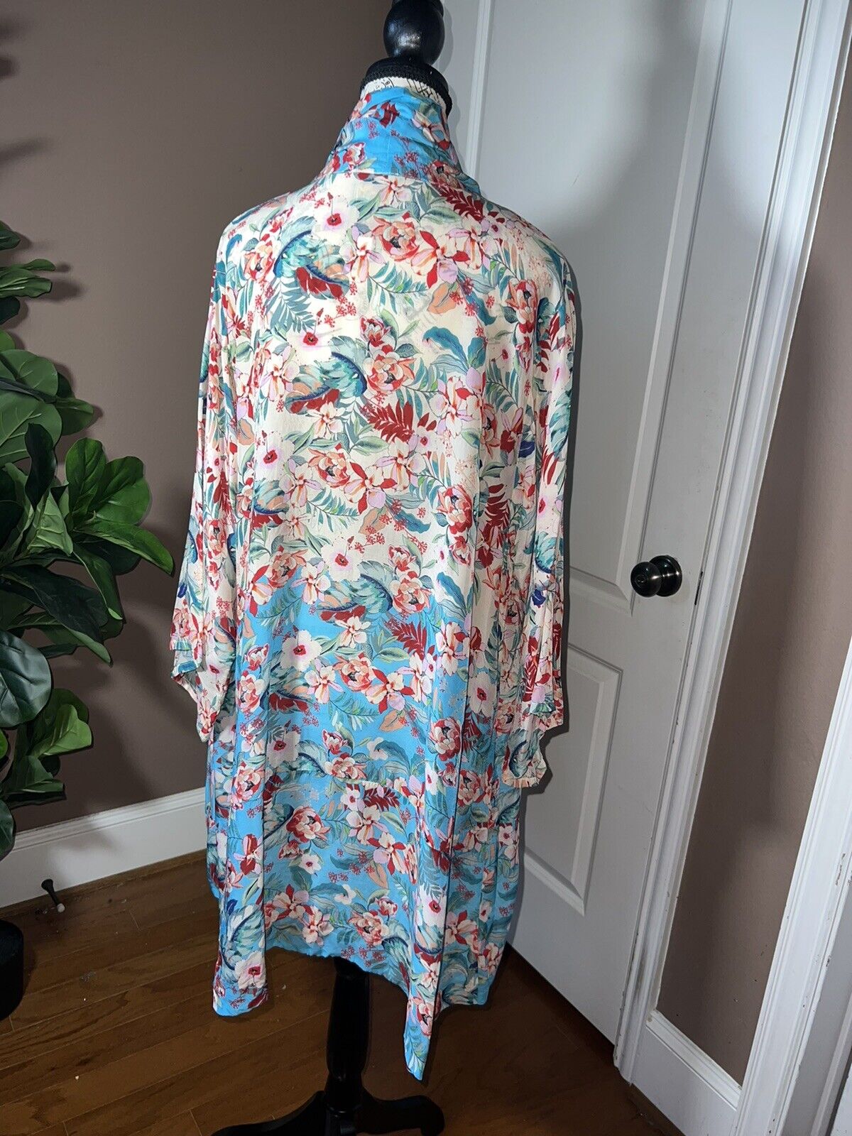 Johnny Was Silky Kimono Gorgeous Flowy & Elegant Sz XL 1X 1XL