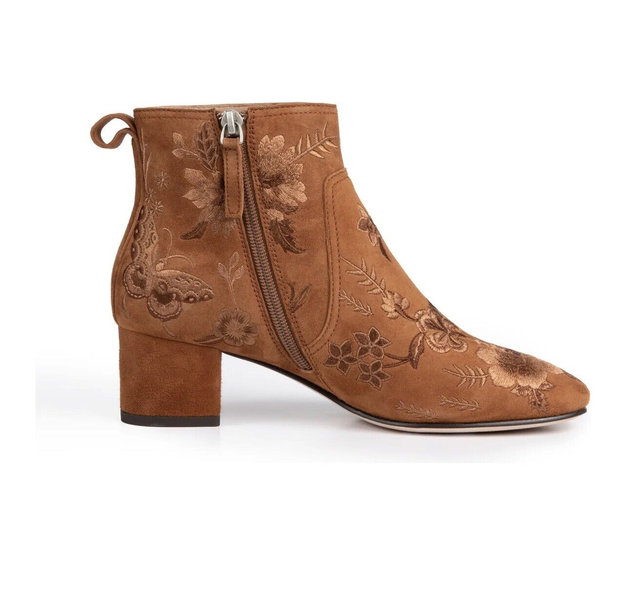 Johnny Was Taline Embroidered Boots/Booties Cognac  sz 6 Retail $495