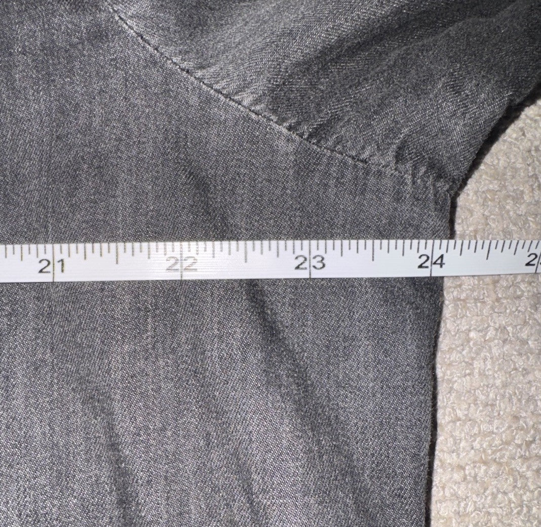 Johnny Was L Black Denim Button Up Shirt Jacket Coat Embroidered Light Wash Johnny Was