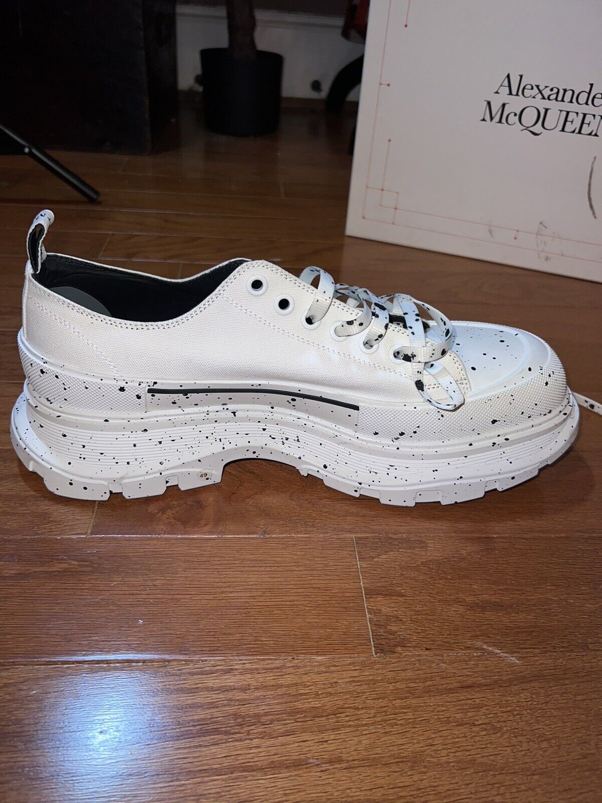 Alexander McQueen Tread Slick Speckled Sneakers NWT Retail $720 sz 49 US 16 HOT3