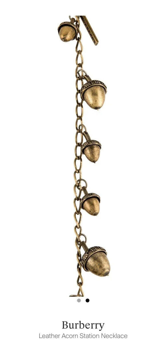 Burberry Long Acorn Necklace RARE Perfect Gift Retail $895  Gorgeous London UK