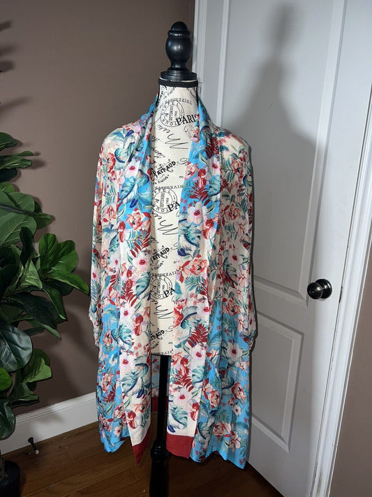 Johnny Was Silky Kimono Gorgeous Flowy & Elegant Sz XL 1X 1XL