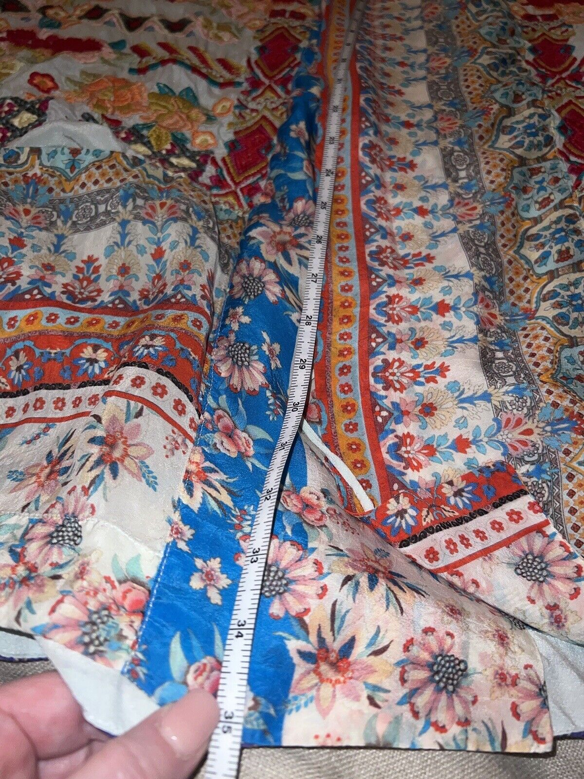 Johnny Was 1X 1XL 100% Silk Kimono Top Gorgeous Colors & Florals Embroidered