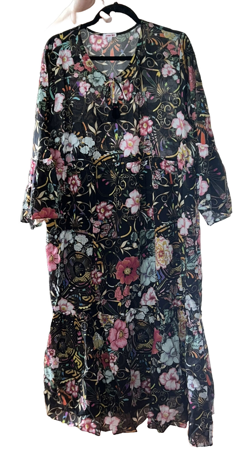 Johnny Was Beautiful Floral MIDI Dress  Sz XL