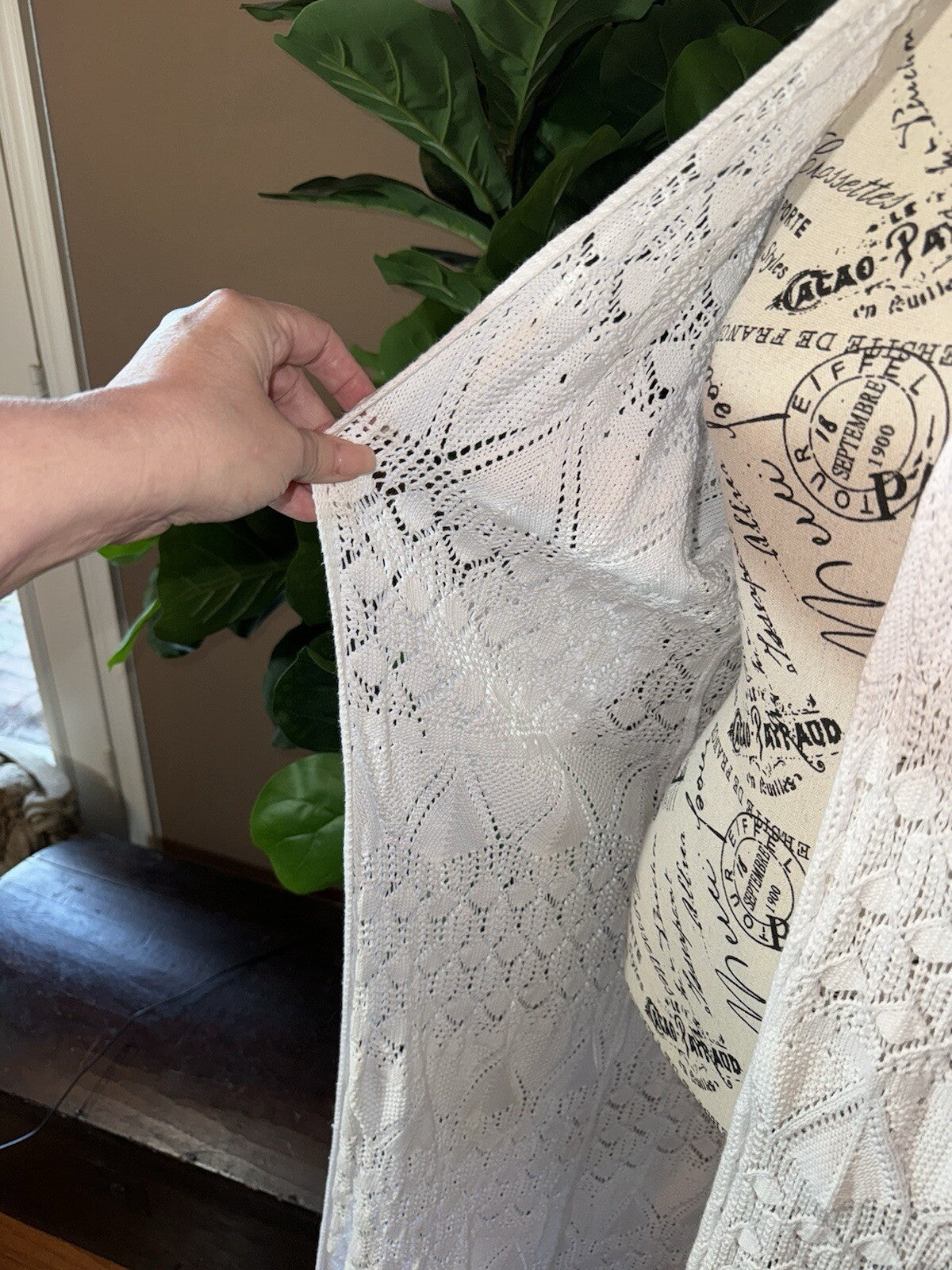 Johnny Was XL 1X White Crochet Long Kimono Duster Cover Up Wrap Lightweight Cool Johnny Was