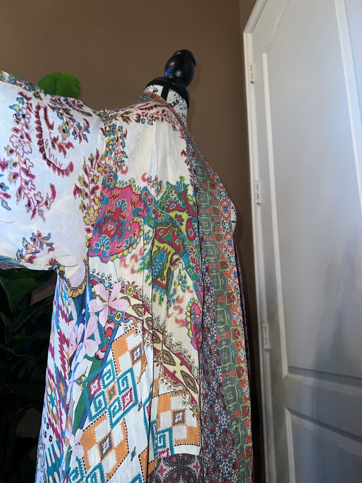 Johnny Was L Large Silky Kimono Top Gorgeous Great Condition Johnny Was