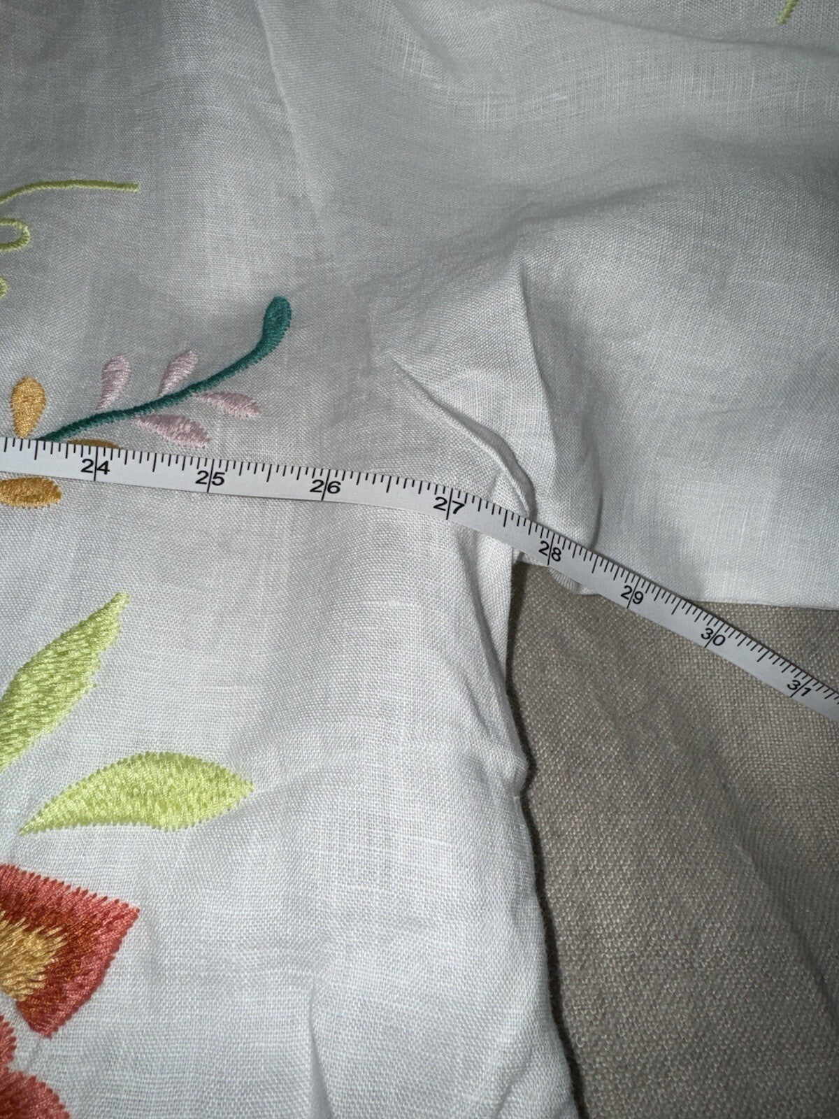 Johnny Was 2X White Linen Kimono Colorful Embroidery Top BOHO Wrap Jacket Johnny Was