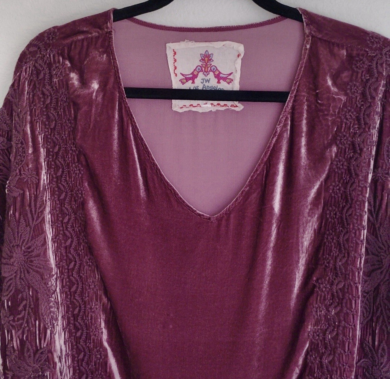 Johnny Was XL Velvet Purple Plum Poncho Top Tunic Embroidered Bohemian Johnny Was