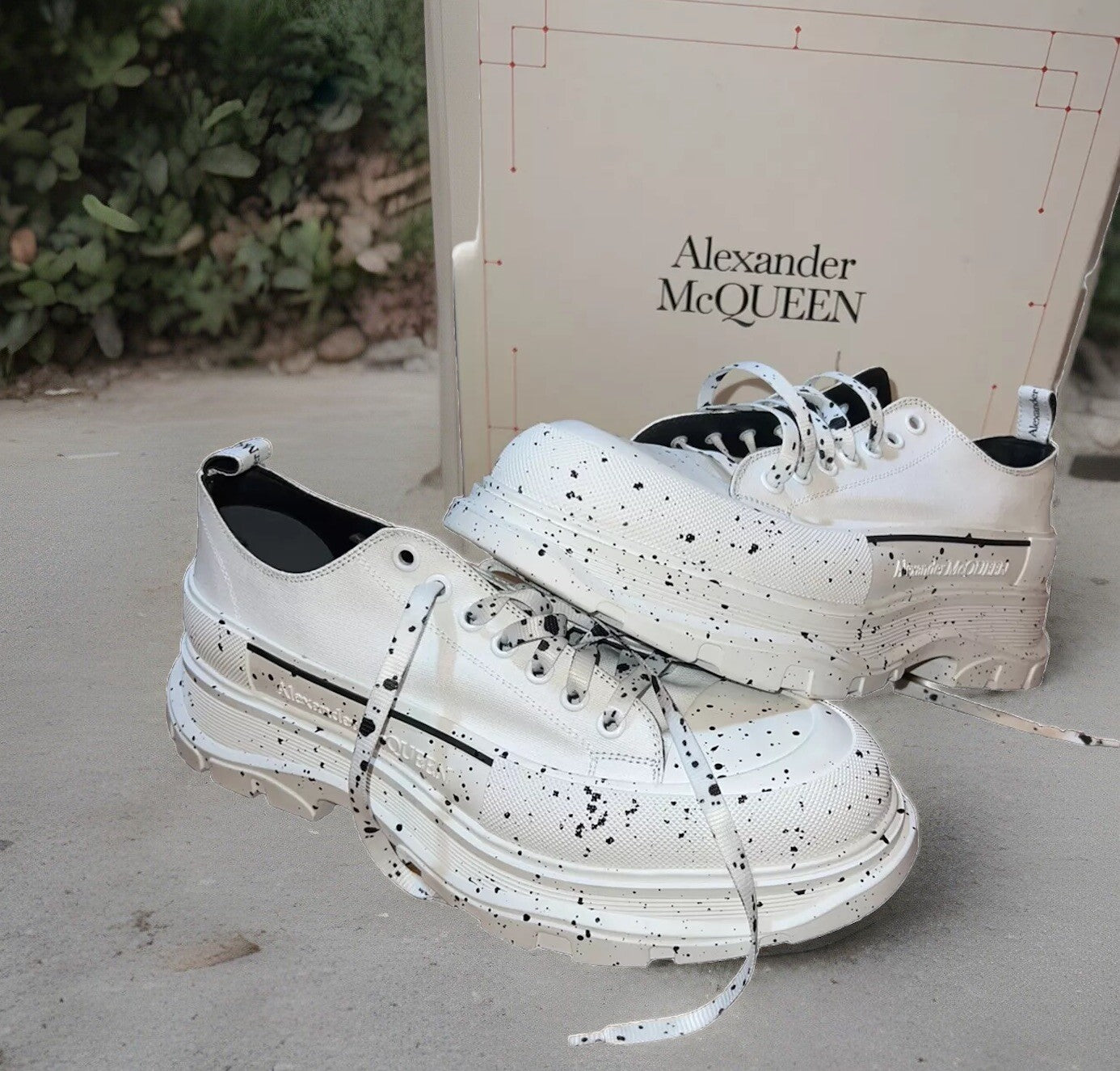 Alexander McQueen Tread Slick Speckled Sneakers  Retail $720 sz 49 US 16 3 Alexander McQueen