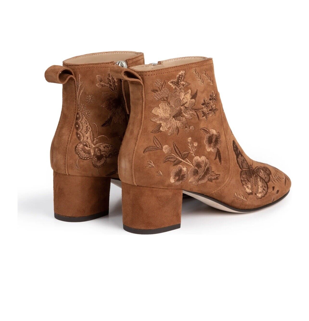 Johnny Was Taline Embroidered Boots/Booties Cognac  sz 6 Retail $495