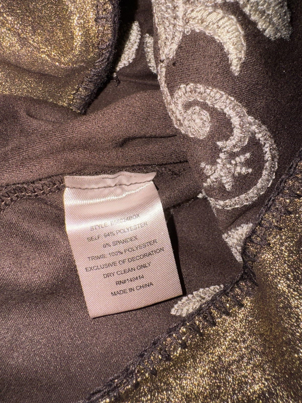 Johnny Was 2X Plus Gold & Brown Metallic Jacket Coat Wrap Sweater BOHO Johnny Was