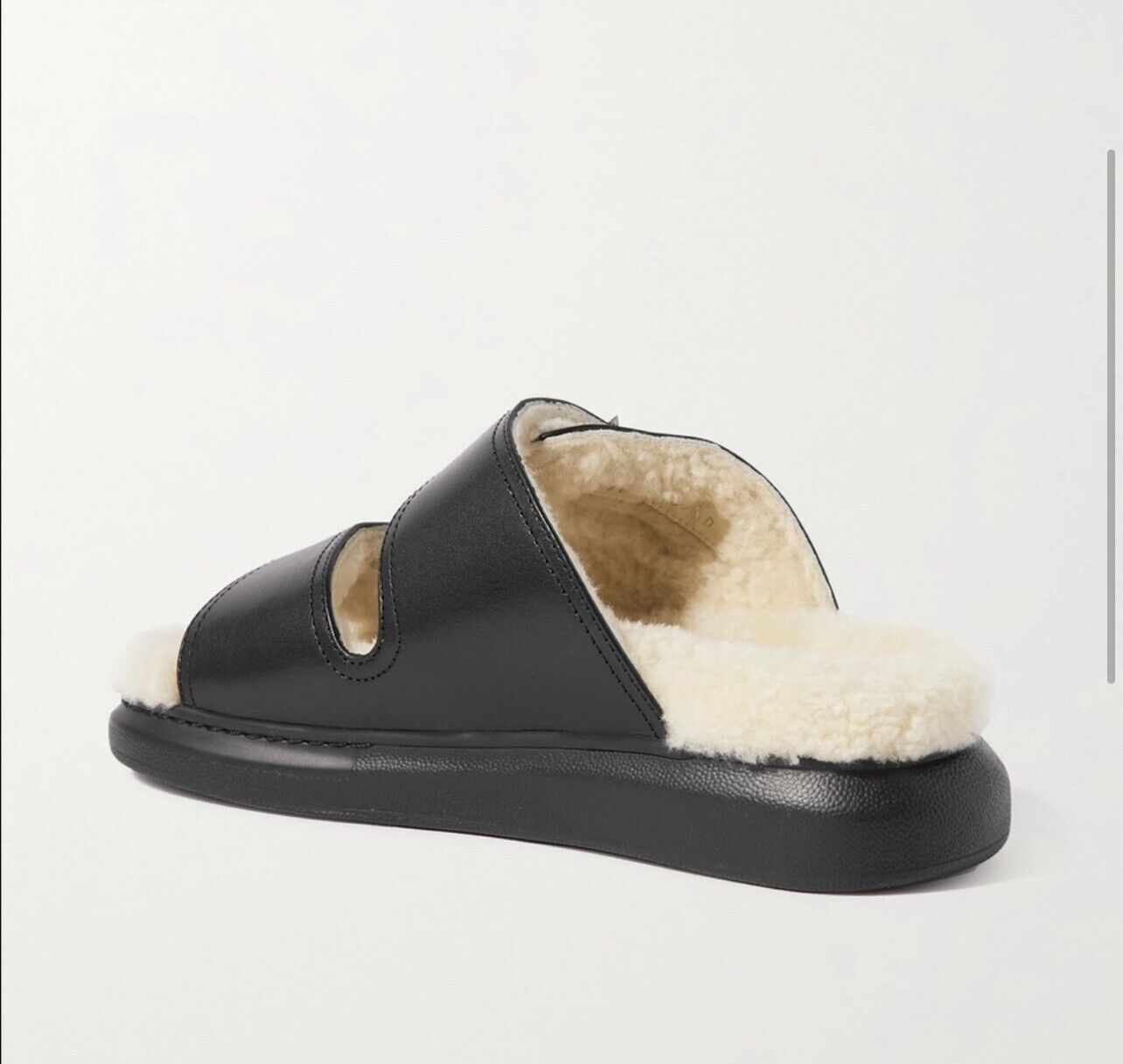 Alexander McQueen Shearling Lined Hybrid Slide  sz  43  US 10 Retail $730