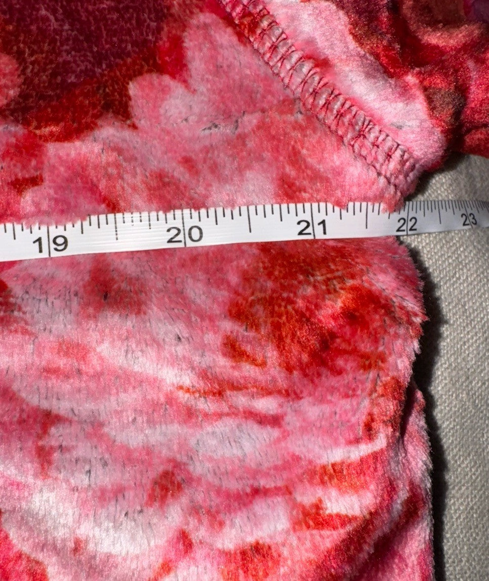 Johnny Was L Large Red Roses Zip Up Robe Bathrobe Housecoat Soft & Warm Johnny Was