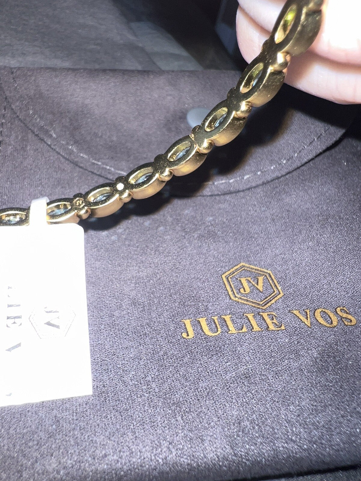 Julie Vos Mykonos Bahamian Blue Bangle Bracelet Sz M Julie Vos