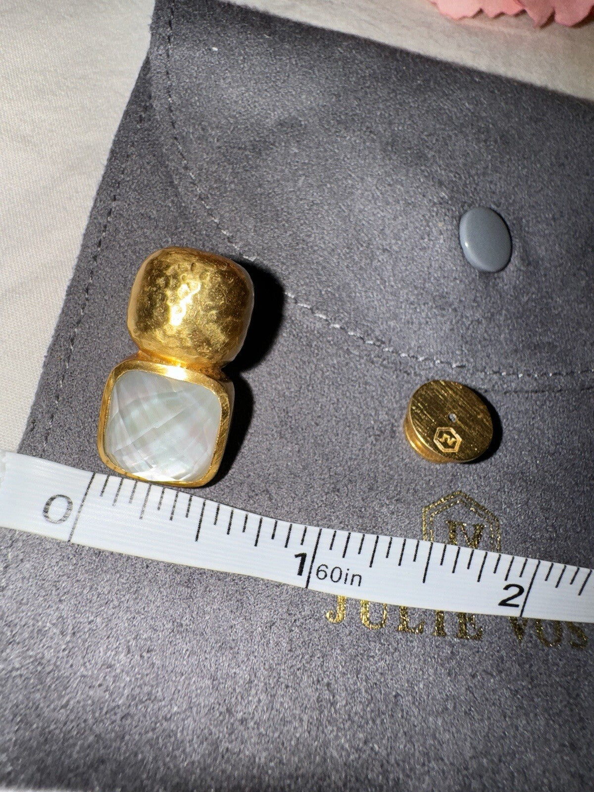 Julie Vos Iridescent Clear Crystal 24k Gold Plated Earrings Julie Vos