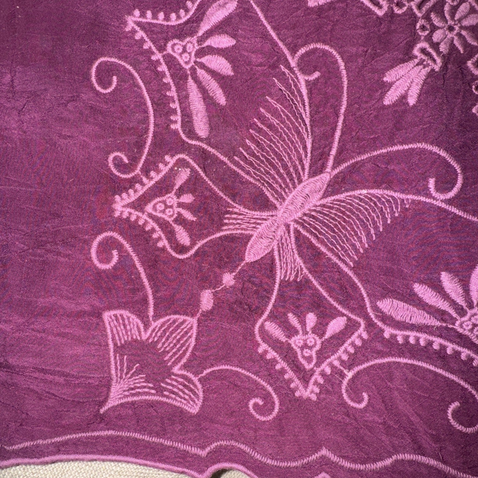 Johnny Was 3X Plus Fushia Pink Tunic Top Peasant Blouse Lightweight Cool Shirt Johnny Was