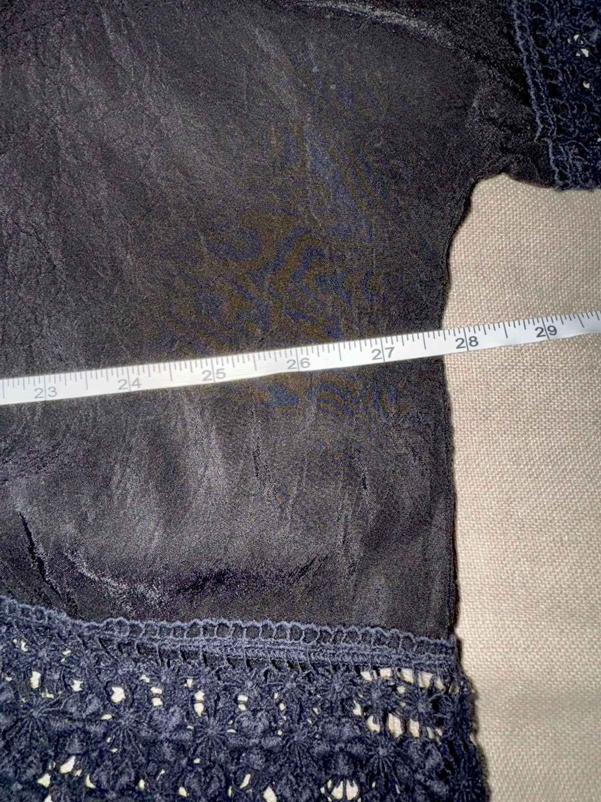 Johnny Was 3x 3XL Tunic Top Black Silky Shirt Embroidered Blouse Lightweight Johnny Was