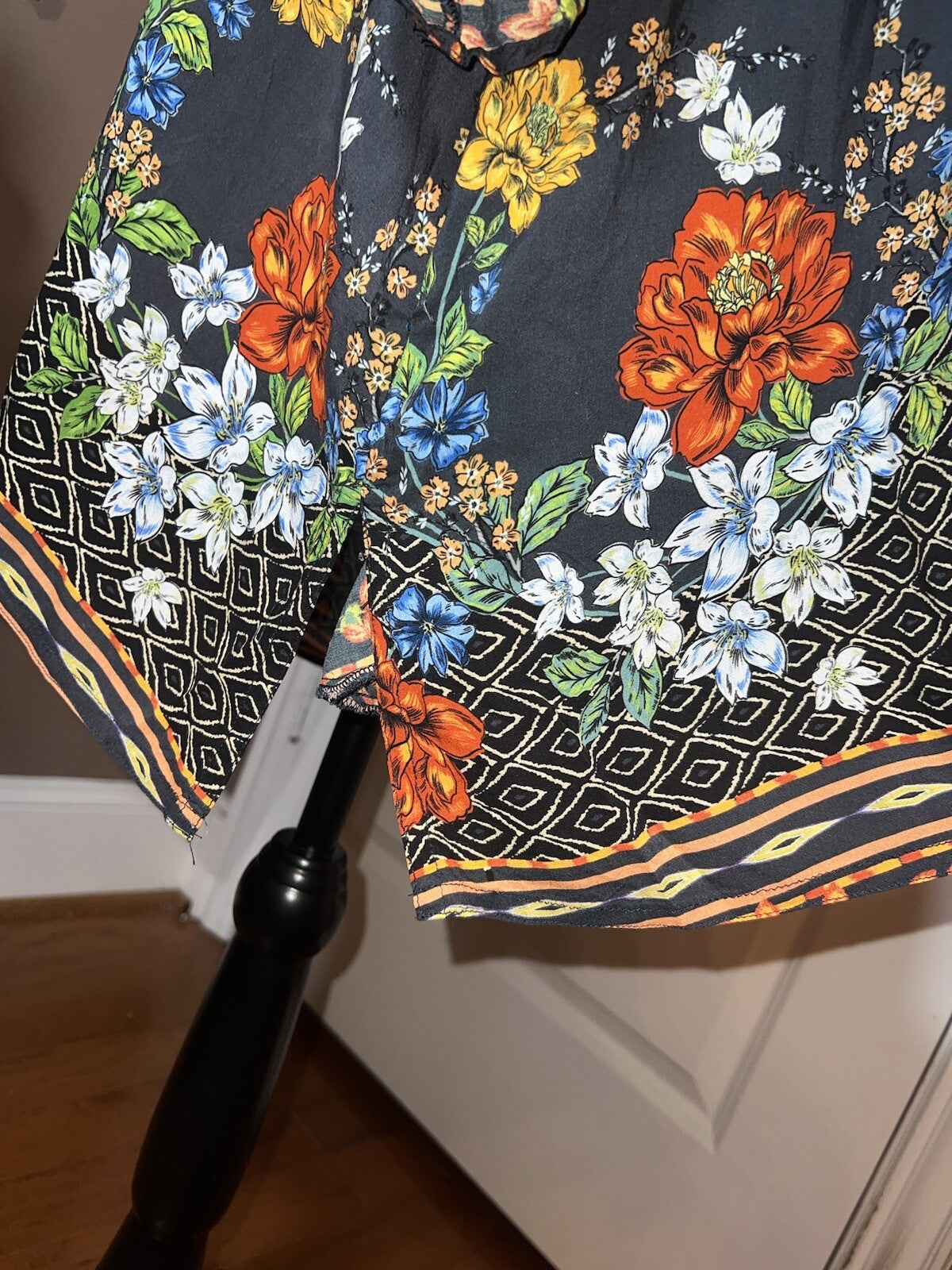 Johnny Was Kimono L Large Floral Wrap Lightweight Soft Floral Oversized Johnny Was