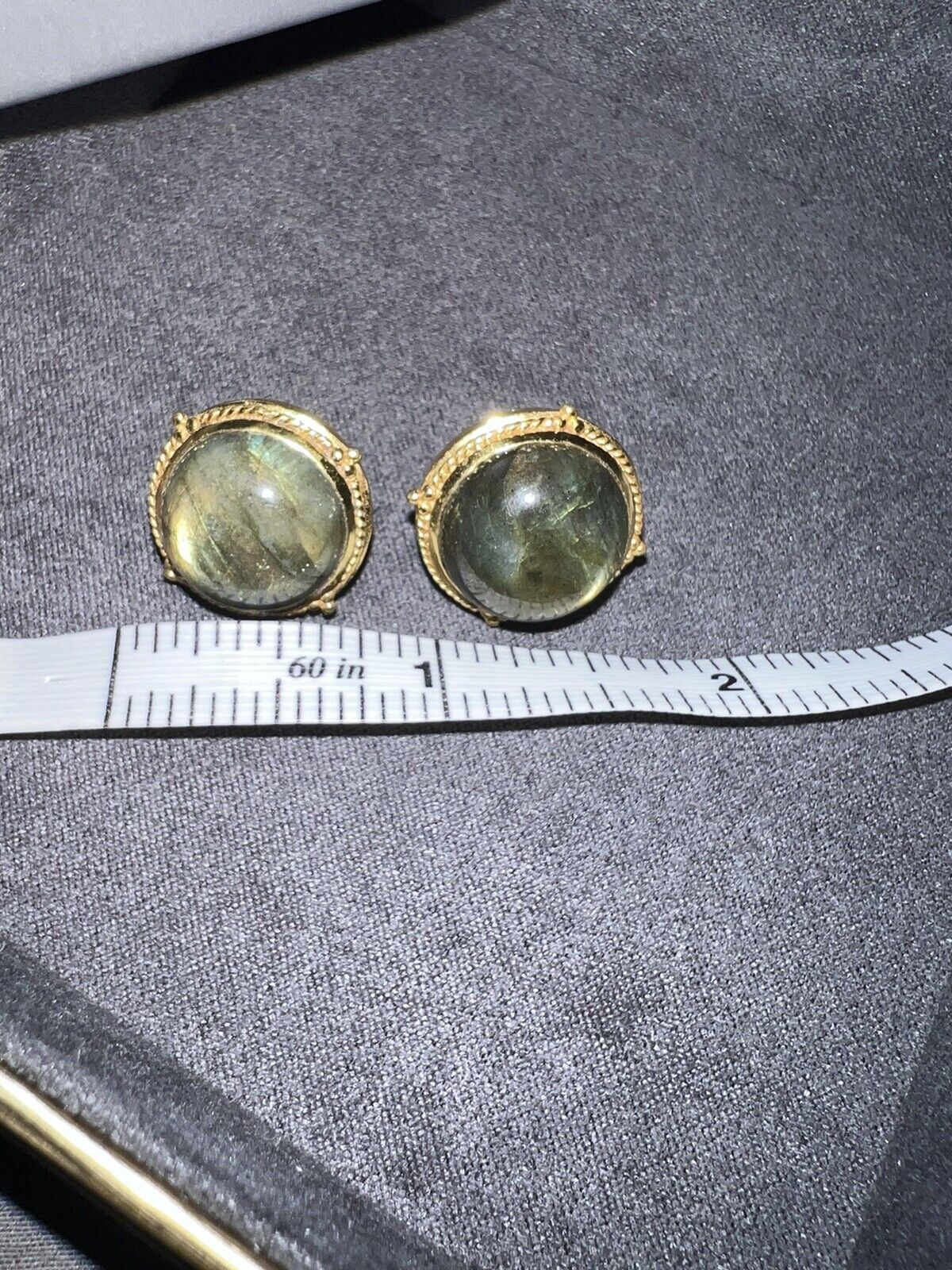 RESERVED Julie Vos Labradorite And 24k Plated Gold Statement Earrings Wow