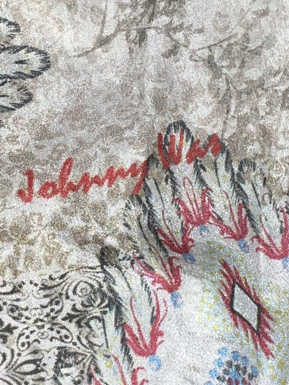 Johnny Was 2X Tunic Top Blouse 100% Silk Soft & Flowy Shirt  Long Sleeve BOHO Johnny Was