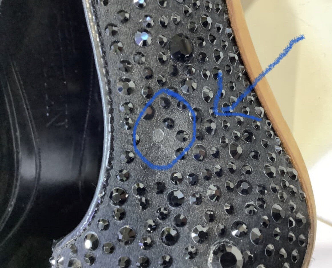 Alexander McQueen 38.5 Black Crystal Pumps High Heels Retail $1750 Alexander McQueen