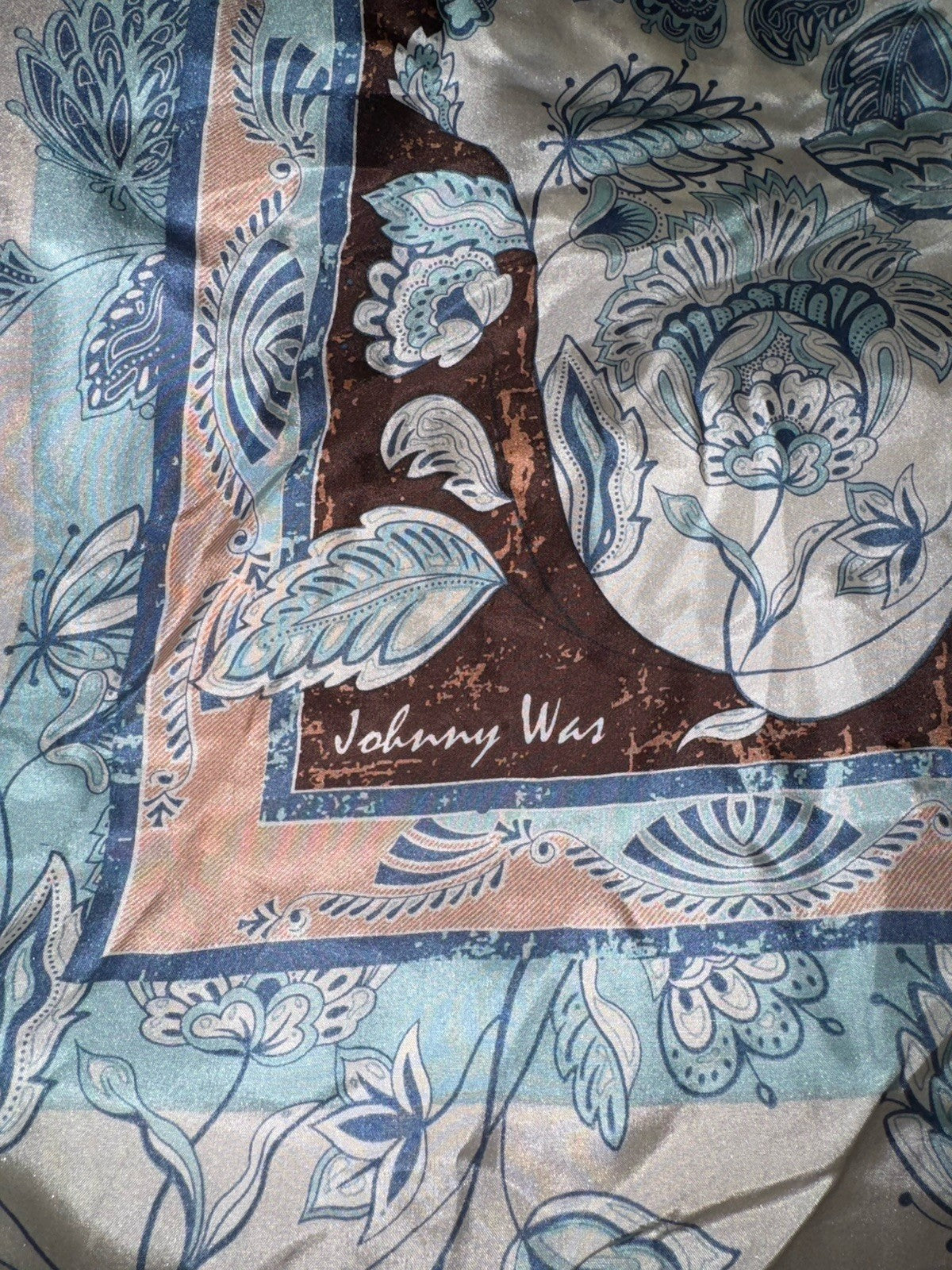 Johnny Was XL 100% Silk Maxi Dress A-Line Kaftan Floral Pattern Lightweight Cool Johnny Was