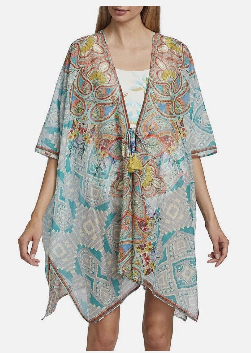 Johnny Was Kimono Cover Up Wrap Sz L/XL