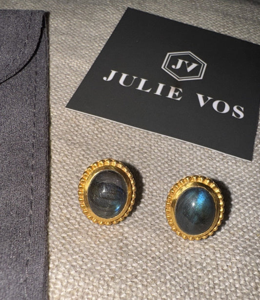 Julie Vos Real Labradorite Earrings Beautiful Grey Green Colors Julie Vos