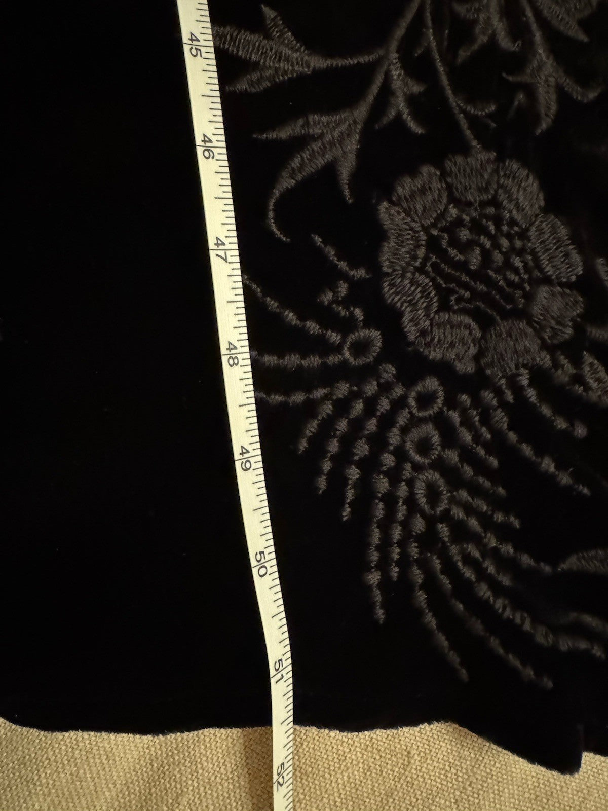 Johnny Was 3X Plus Black Velvet Maxi Dress Floral Embroidery $528 Retail Johnny Was