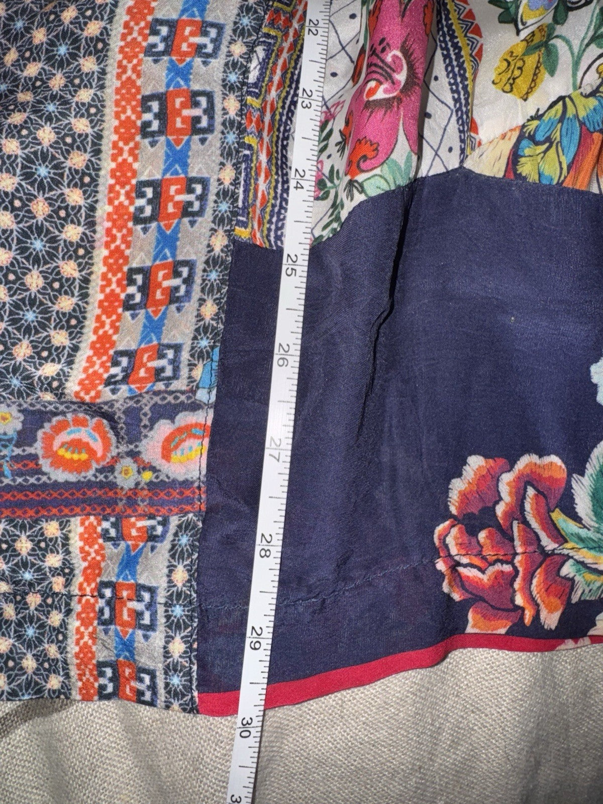 Johnny Was XXL Kimono Jacket Wrap Lightweight Cool OVERSIZED Red White & Blue Johnny Was