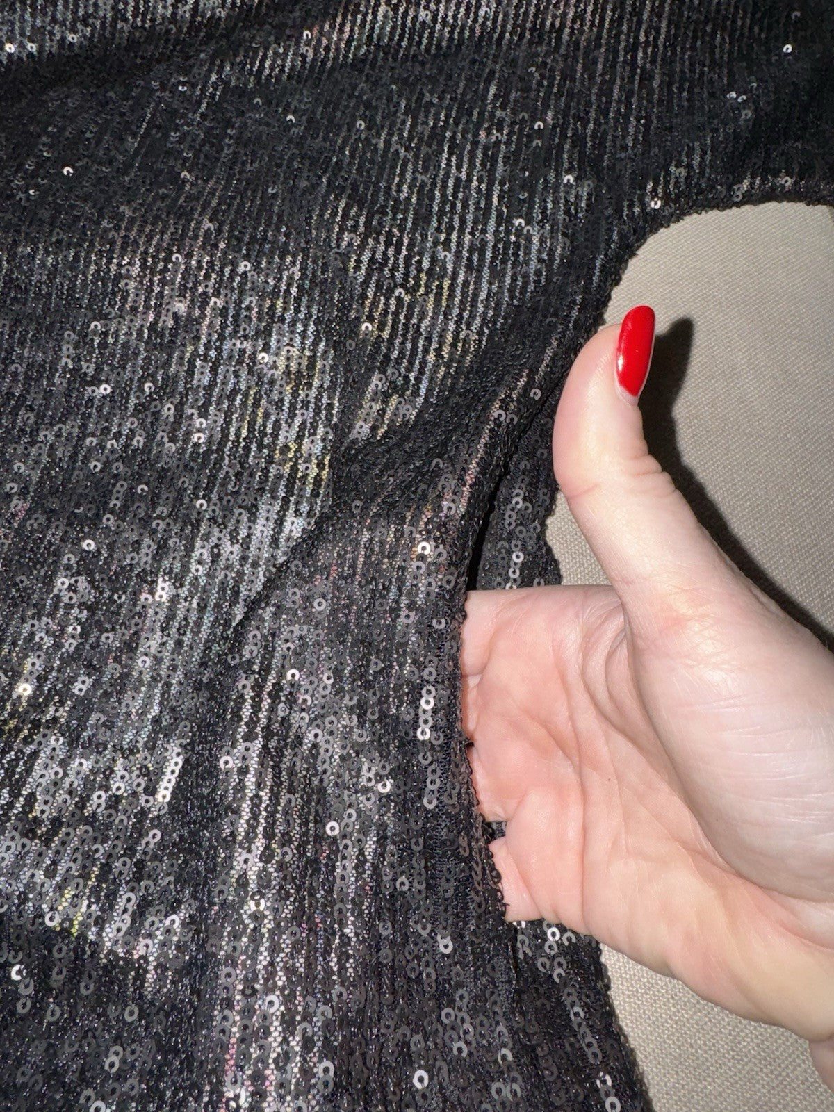 Johnny Was Sz L Black 100% Silk & Sequins KIMONO Long Duster Coat REVERSIBLE Johnny Was