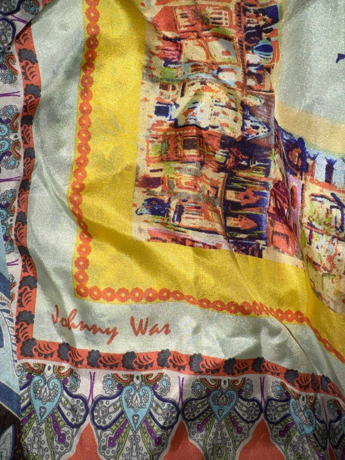 Johnny Was XL 100% Silk Maxi Dress A-Line Kaftan Floral Pattern Lightweight Cool Johnny Was