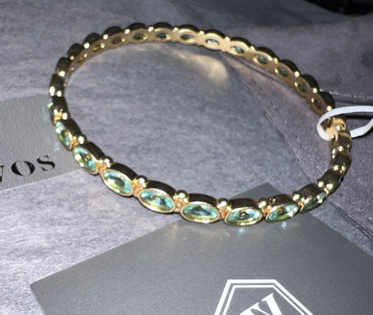 Julie Vos Mykonos Bahamian Blue Bangle Bracelet Sz M Julie Vos