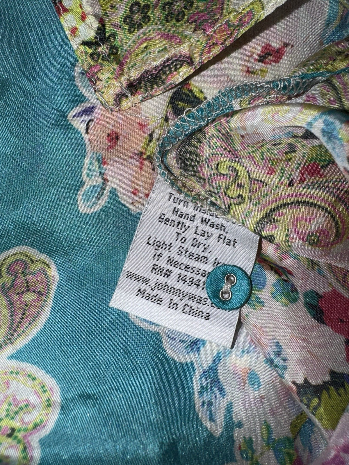 Johnny Was 3X Plus 100% Silk Button Up Blouse Top Tunic Shirt Cool Lightweight Johnny Was