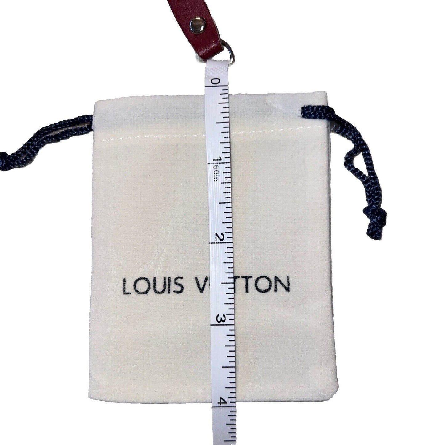 LOUIS VUITTON Authentic Velvet Drawstring Gift Dust Bag Jewelry Sm 3” X  4”